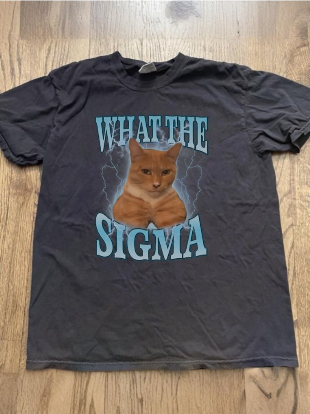 What the sigma tshirt vintage men color black